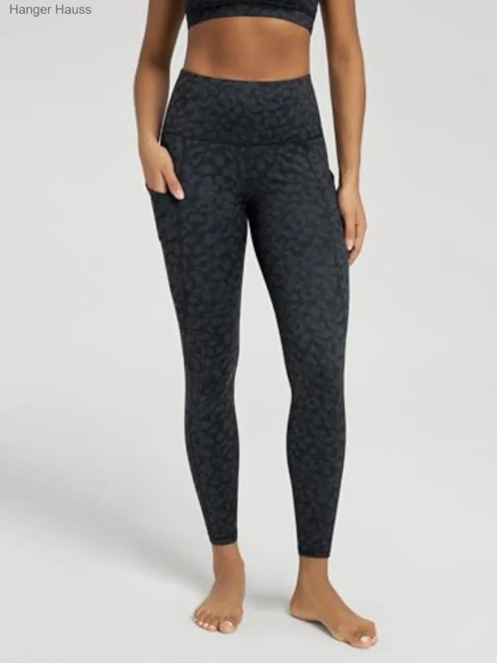 High Waisted Yoga Leggings with Pockets, Tummy Control, Non See Through - Picture 2 of 7